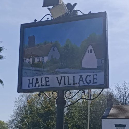 Hale Village sign