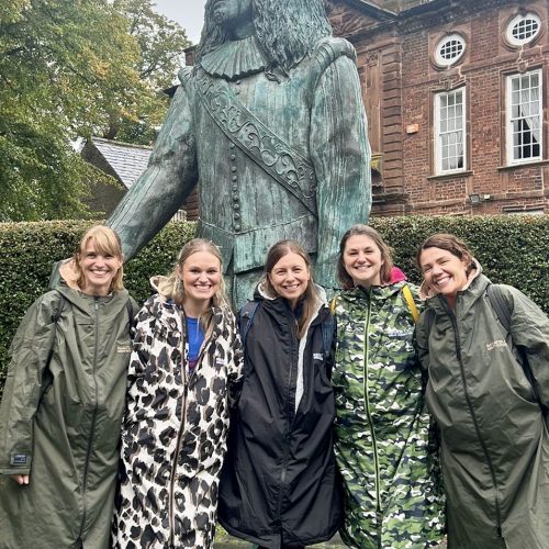 Hale2Hale Giant Walk for Cry starting point at the Childe of Hale statue in Hale on Mersey.