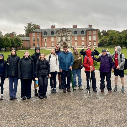 Giant Walkers at Dunham Massey on the Giant Walk for CRY 2025.