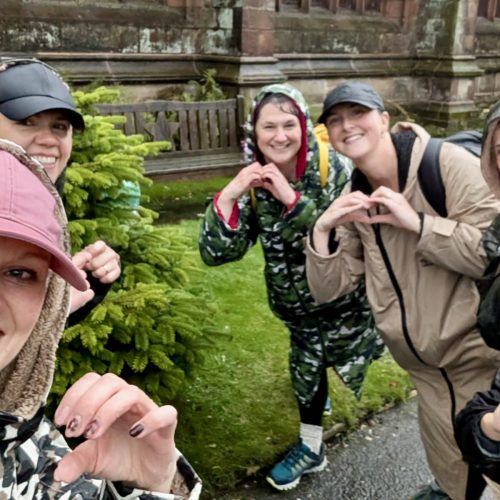 Selfie with Lucia's bench.