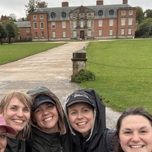 Trekkers selfie at Dunham Massey at the end of the Giant Walk for CRY 2025.