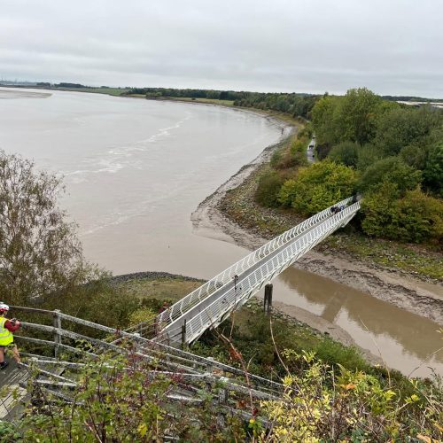 Hale on Mersey view on the Giant Walk for CRY 2025.