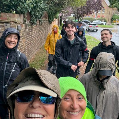 Selfie taken by trekkers during MyIsrael walk.