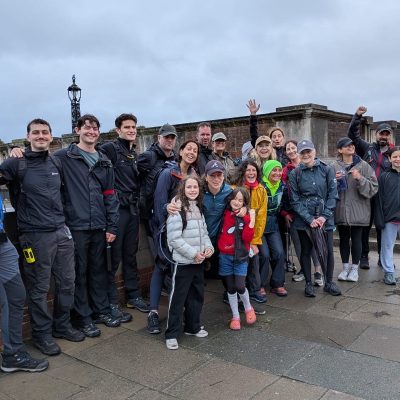 MyIsrael trekkers on marathon walk led by Marc Duschenes.