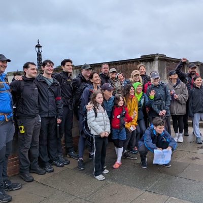 MyIsrael trekkers on marathon walk led by Marc Duschenes.